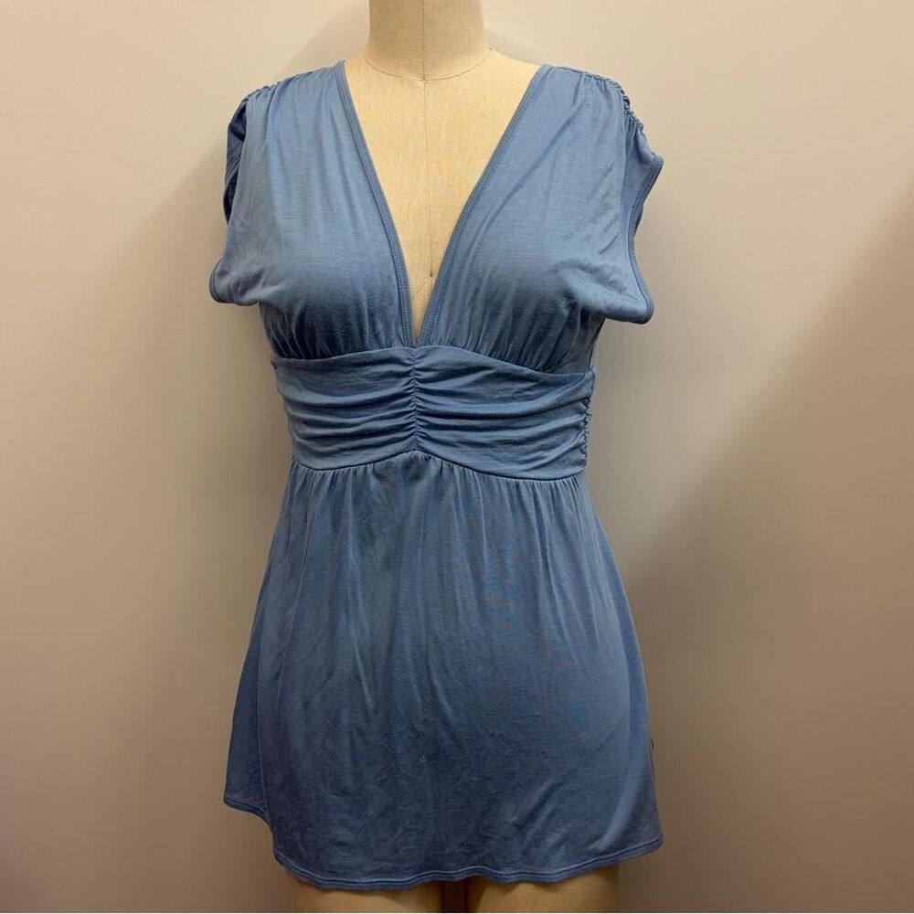 Y2K The Limited Blue Baby Doll Boho Shirt size small
